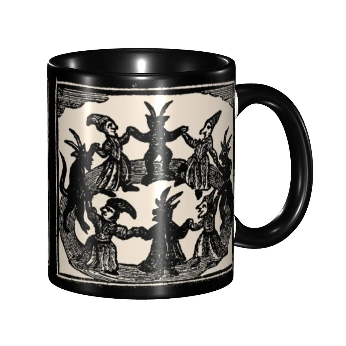 Witches Circle Dance Coffee Mug DIY Customized Ceramic Mug Creative Present
