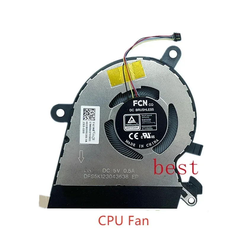 New Original Laptop CPUGPUCooling Fan For ASUS Fantasy 13 GV301Q GV301Q GV301Q E GV301QH Fan 13NR06C0103011 13NR06C0101001