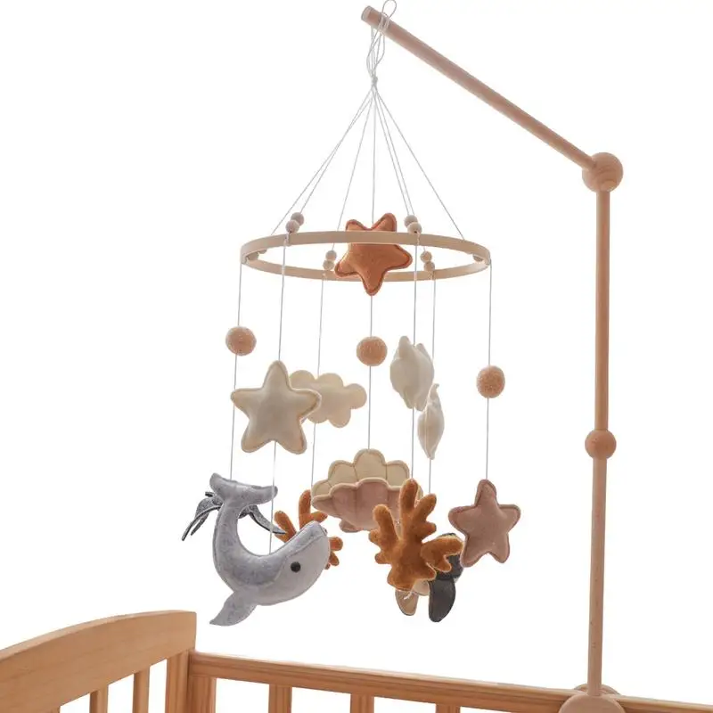 

Baby Mobile Sea Creatures Baby Bed Wind Chime Cartoon Toys Hangable Marine Animal Decoration for Bassinet Nursery Bed Bell Boys
