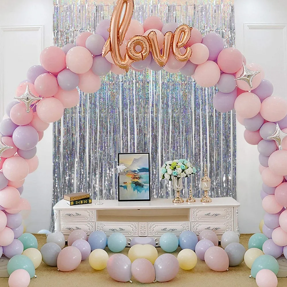 

Foil Fringe Curtains -Sparkle Metallic Curtains Party Decorations Photo Booth Decorations Party Props