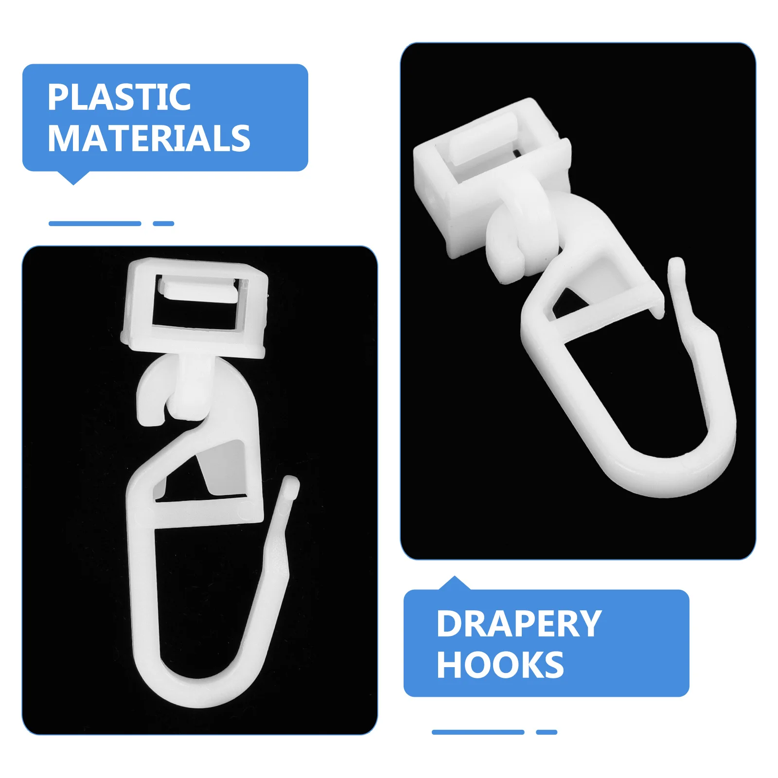 36 قطعة بكرة السكك الحديدية البلاستيك دش الستار السنانير استبدال الحمام الستار السنانير دائم لستائر الحمام لوازم الملحقات #2