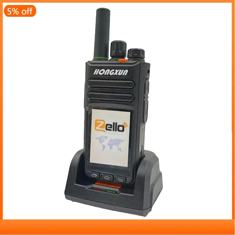 

2025 New Model Zello Android 9.1 Smart Walkie Talkie Real PTT 4G Handheld POC 50km Global Coverage Batteries Included Excellent