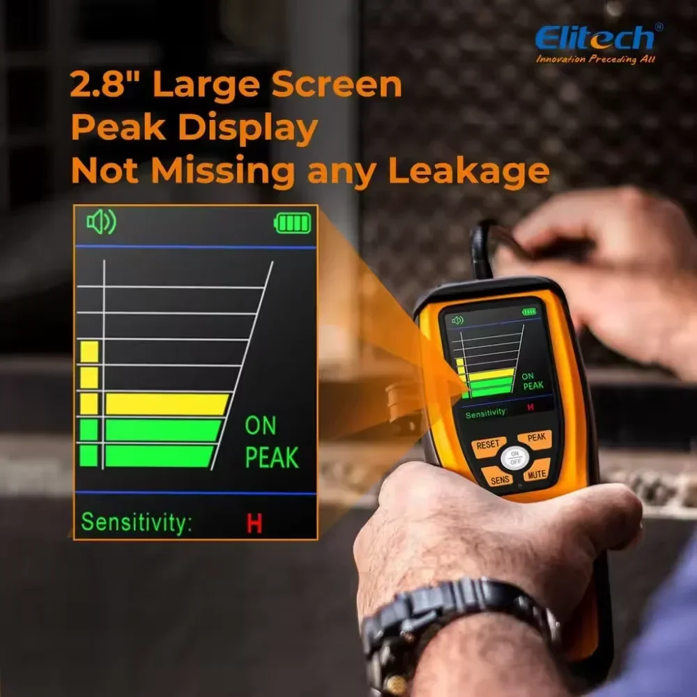 Elitech ILD-200 적외선 냉매 HVAC 누출 감지기, 에어컨 및 자동차 수리용 냉장고 누출 감지기