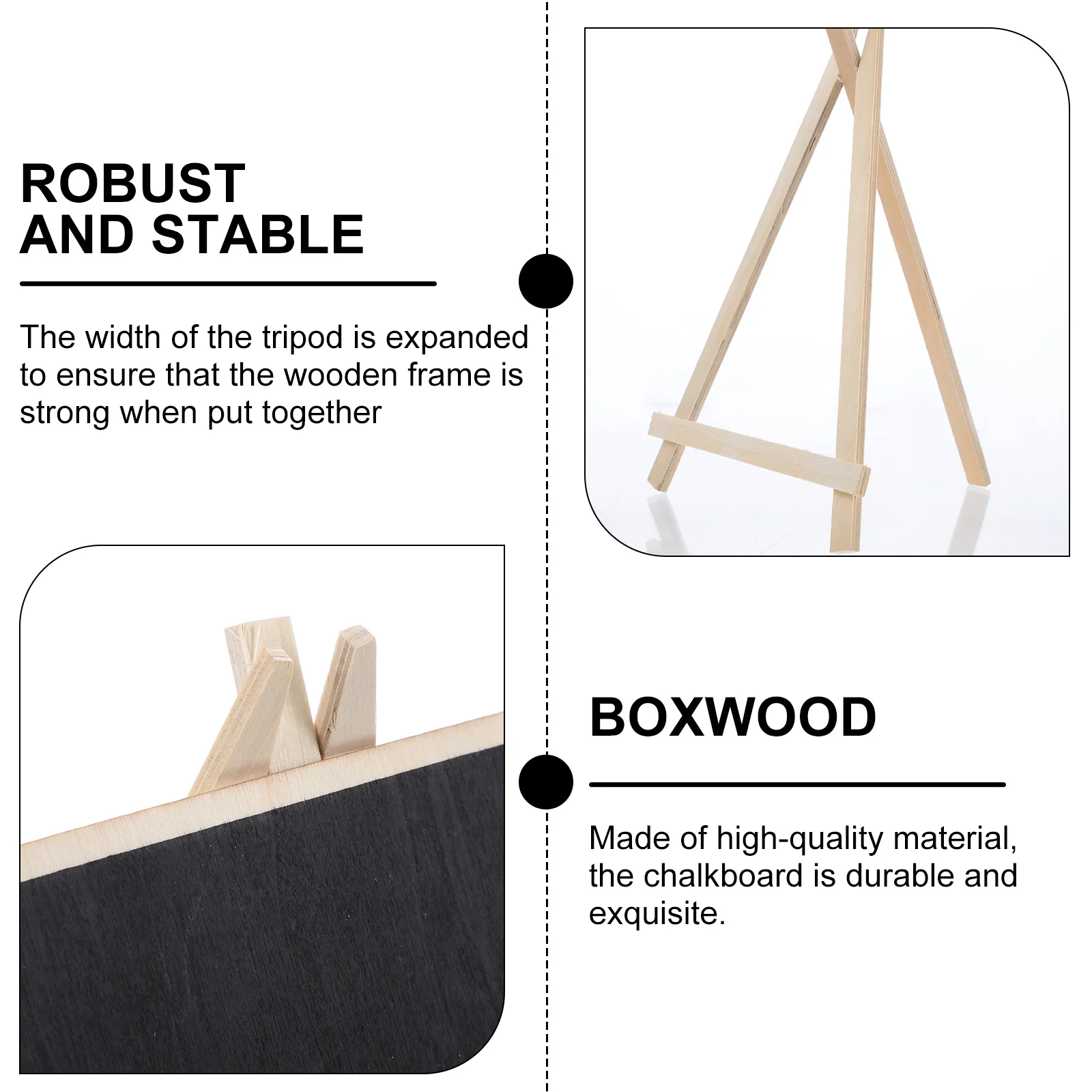 

5Pcs Mini Chalkboard Vertical Blackboard Wooden Tabletop Chalkboard Sign for Message Decor Photo Prop Notice