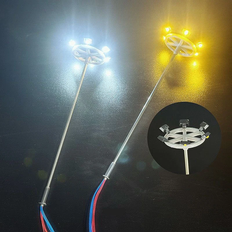 3/5pcs 3v 12.5cm Model Tower Light Warm Cold White Street Light Model Platform Lighting Ho Scale Train Railroad Railway Layout