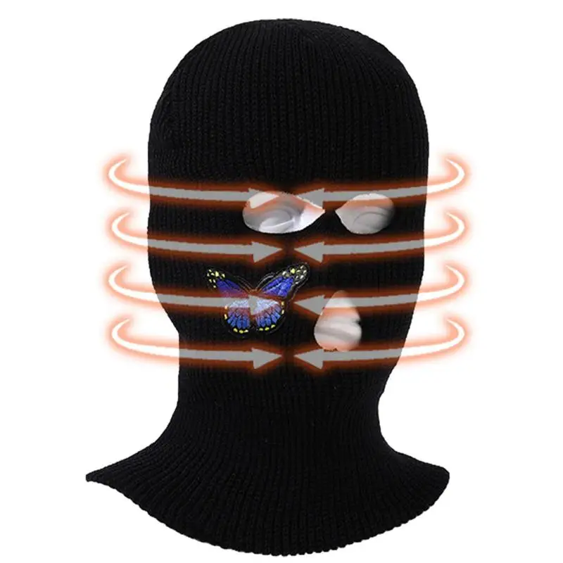 Head And Face Covering Thermal Comfortable 3-Hole Face Scarf Covering For Women Cycling Accessory Face Covering For Skiing