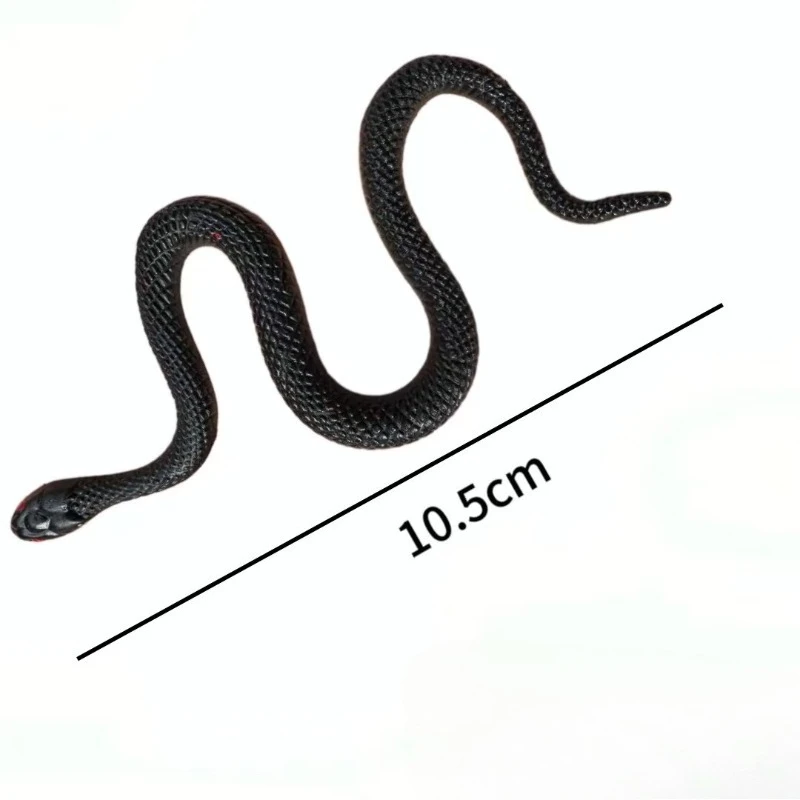 Faux jouet réaliste en caoutchouc de 10cm, Simulation de serpent Anaconda effrayant Halloween pour effrayer les oiseaux, accessoires de jouets de farces