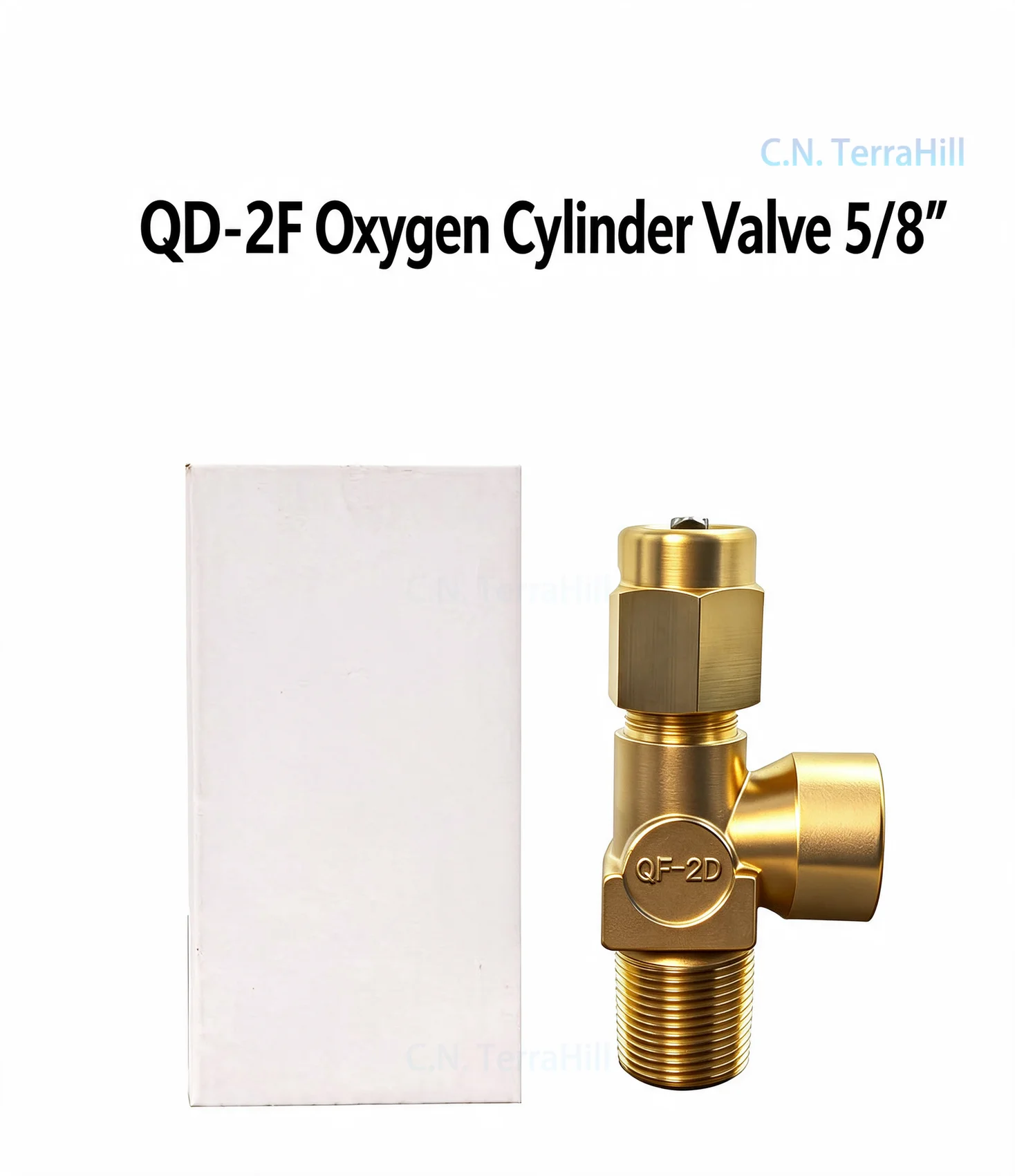 QF-2F Brass Oxygen Cylinder Valve 5/8 Connection High Pressure Gas Valve Industrial Bottle Valve