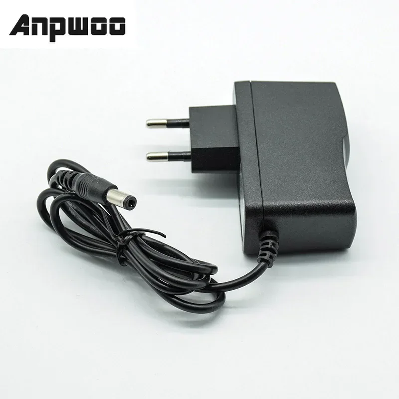 Adaptor konverter DC 12.6V 1A/1000mA, pengisi daya catu daya steker EU 5.5mm * 2.5mm(2.1mm) AC ke DC untuk baterai lithium 18650