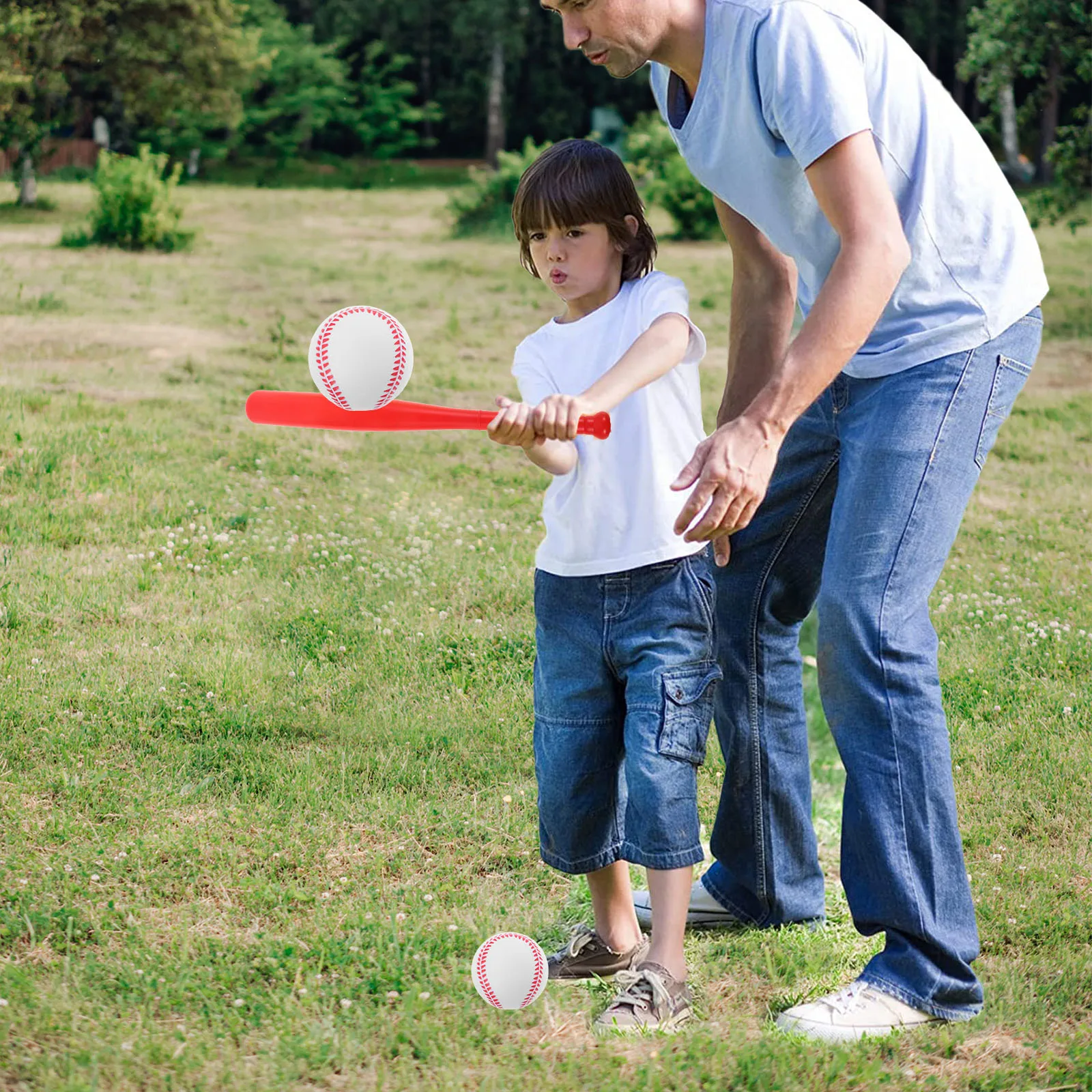 

5pcs 2.5 Bounce Sports Baseball Kids Training Ball Bouce Ball For Outdoor Play Party Bounce Balls Favor White 6.3Cm