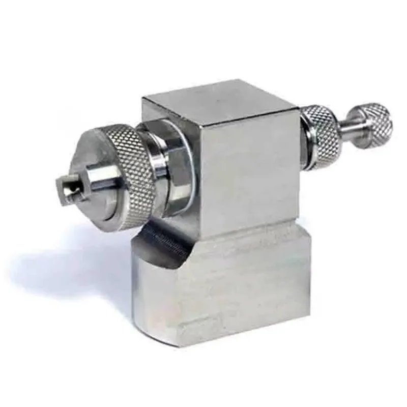 

1/4inch JAN stainless steel air atomizing nozzle, double fluid gas and water pressure adjustable atomizing humidification nozzle