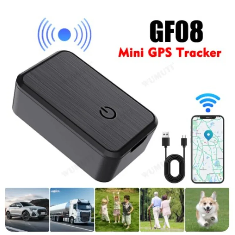 

GF08 Magnetic Mini Car Tracker GPS Real Time Tracking Locator Device GPS Tracker Vehicle Locator Pet Tracker，New，2024