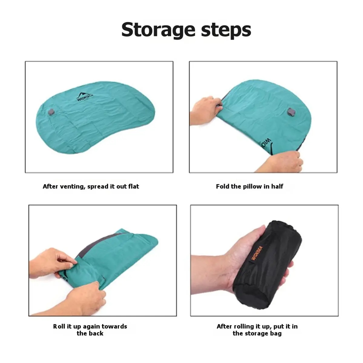 618 Mega Sale Widesea Portable Inflatable Pillow Compressible Folding Air Cushion Outdoor Protective Tourism Sleeping