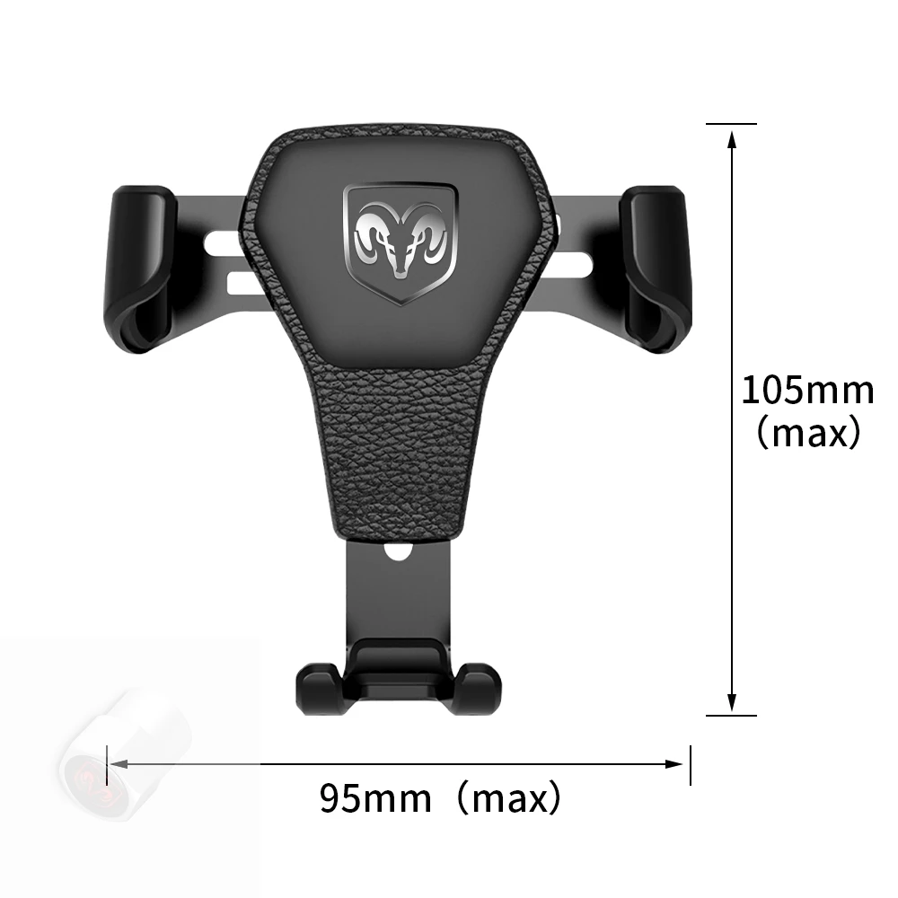 Car Emblem Phone Holder Gravity Holder Accessories For Dodge Durango Caliber Dakota Neon SXT Nitro Avenger Dart SRT Ram Caravan view 6