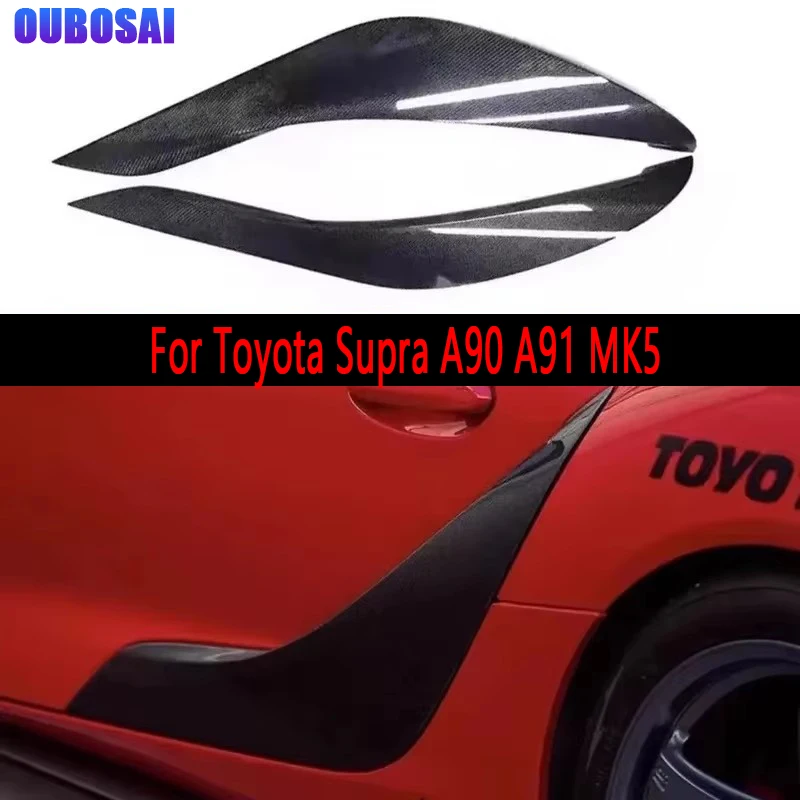 

For Toyota Supra A90 A91 MK5 Carbon fiber car door panel decorative strip Fender Door panel trimDecoration Auto Parts body kit