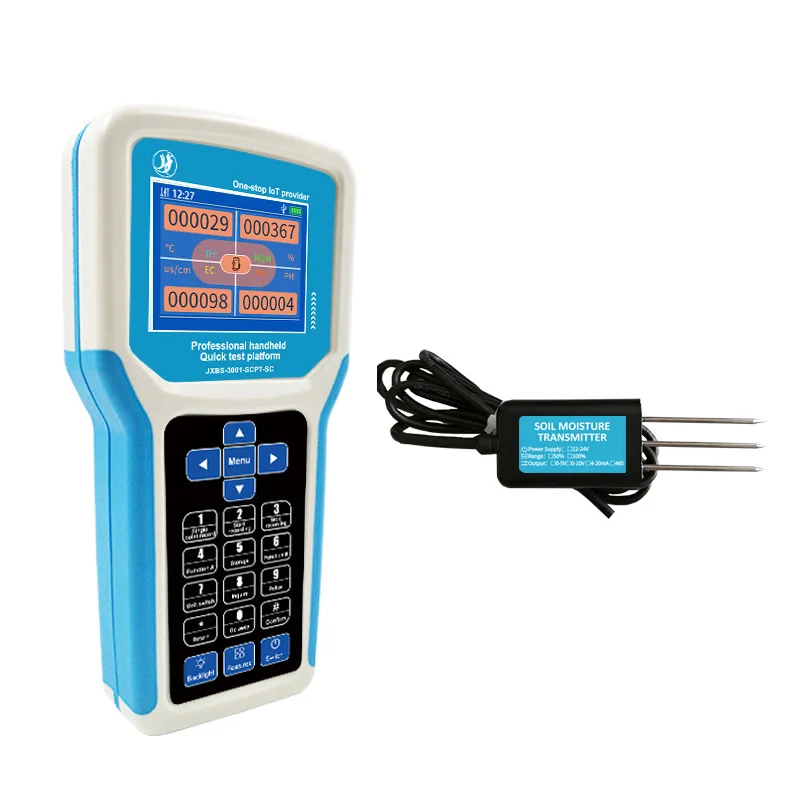 Portable Real Time Display Data JXCT Soil Data Reader analyzer with Soil 7in1 sensor npk meter