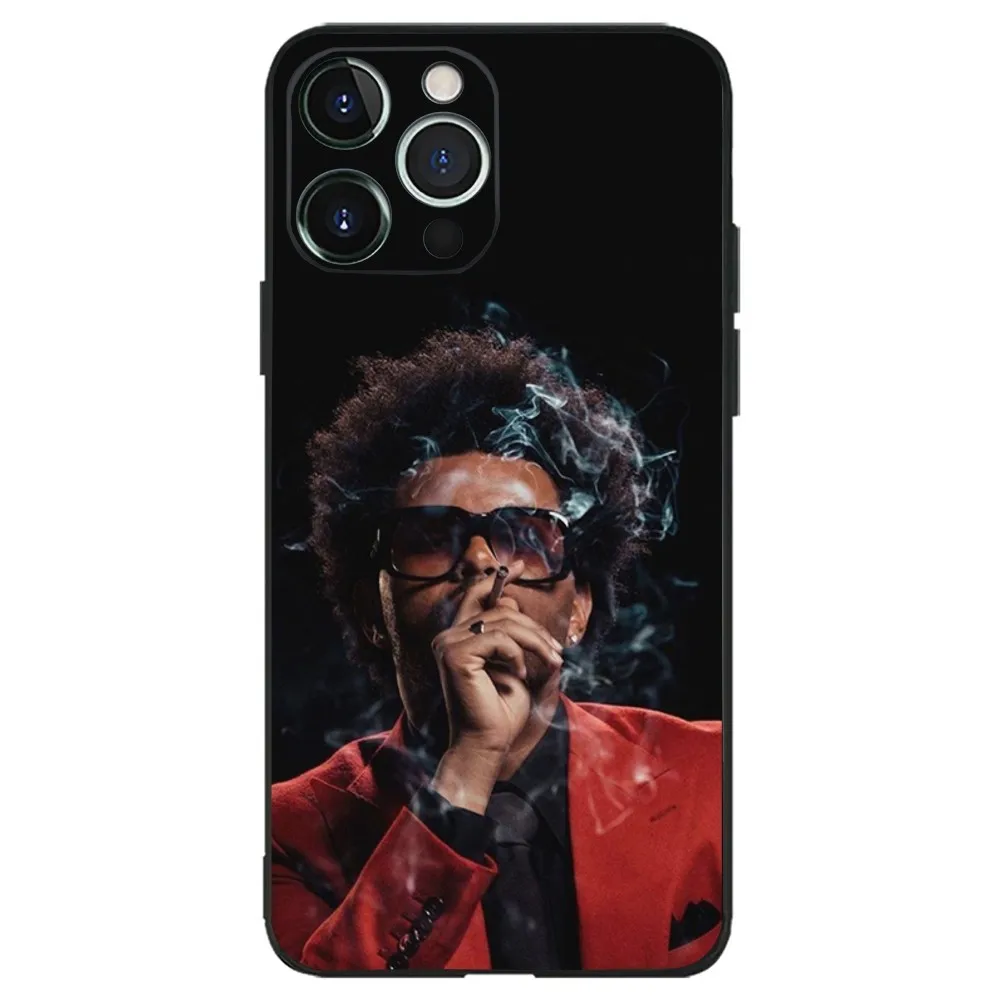 T-The W-Weeknd X-O Singer Phone Case for Apple iPhone, 13, 14,13,12,11,XS,XR,X,8,7,Pro,Max,Plus, Mini Silicone Cover, Black