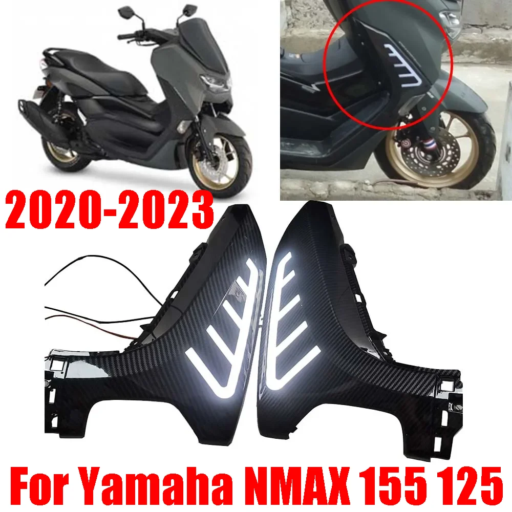 Przednia osłona boczna Panel dekoracyjny ze światłem dla Yamaha N-MAX 155 NMAX 125 Nmax155 Nmax125 2020-2023 Akcesoria