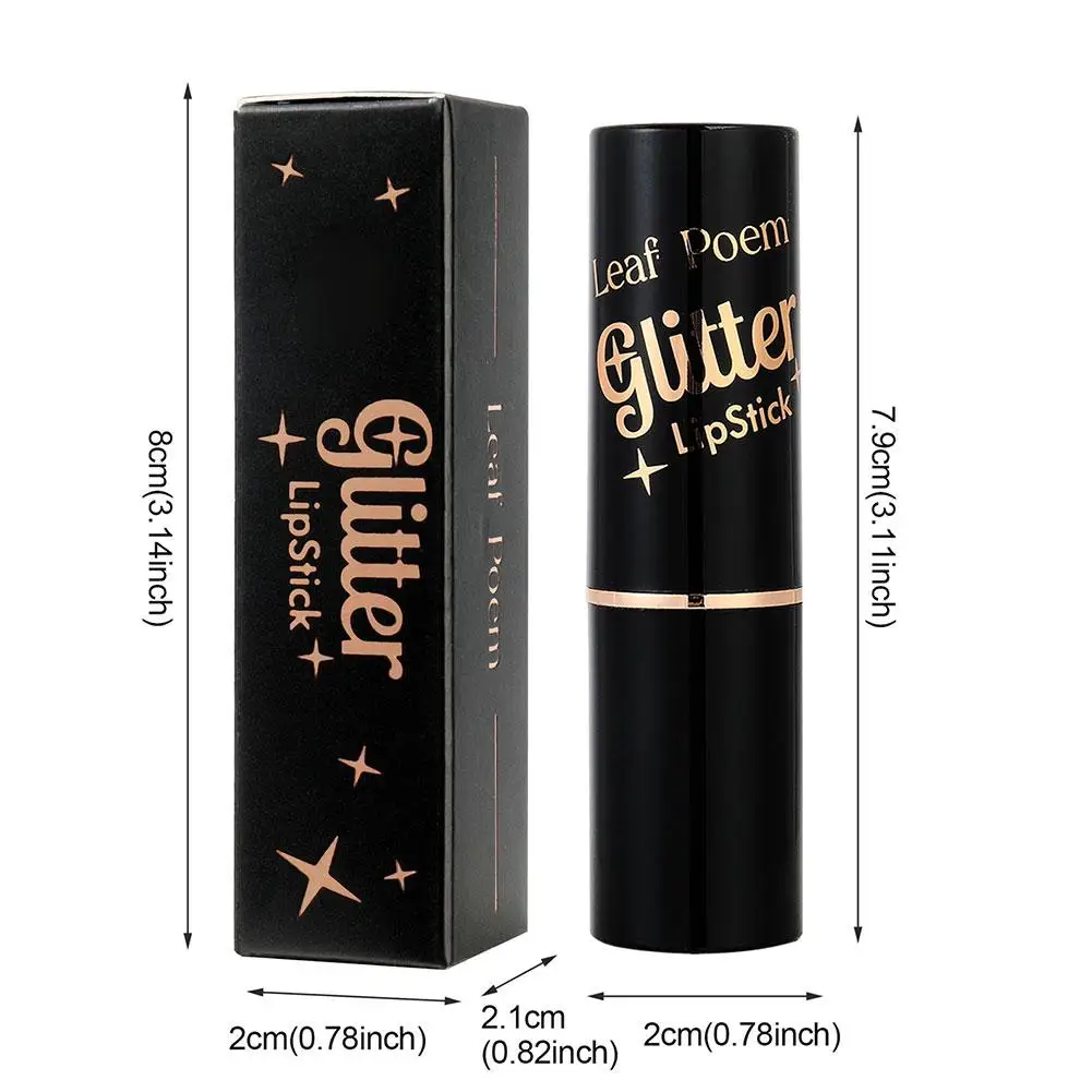 Rossetto glitter metallizzato Abbagliante idratante Vellutato Lucidalabbra rosso sexy Balsamo per labbra perlescente con diamante opaco impermeabile