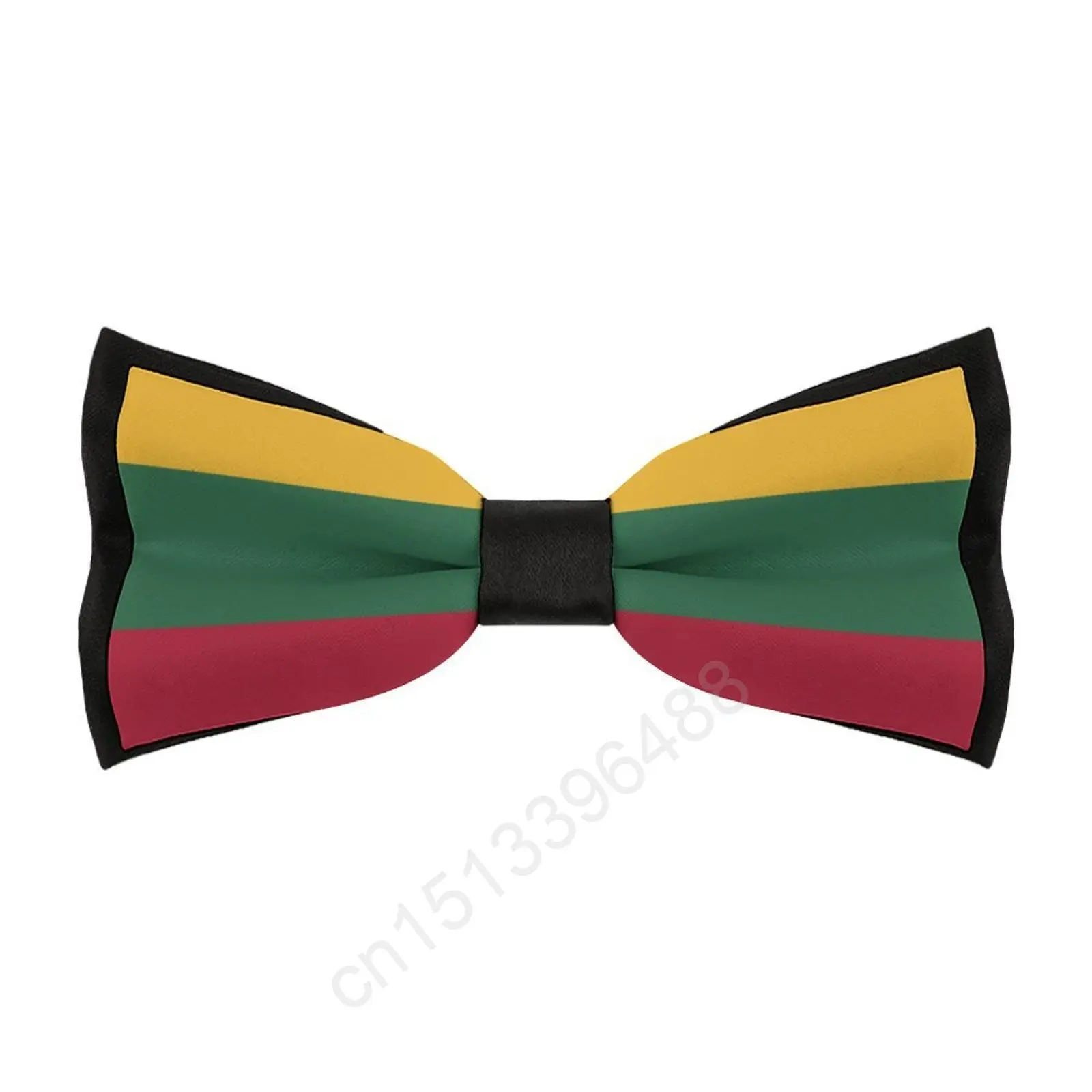 

New Polyester Lithuania Flag Bowtie for Men Fashion Casual Men's Bow Ties Cravat Neckwear For Wedding Party Suits Tie