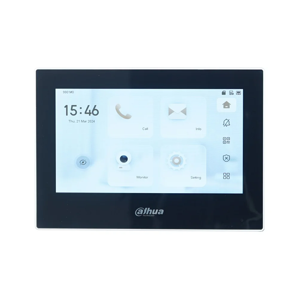 Dahua Meertalige Ip Video Intercom Kit, VTO3311Q-WP & VTH2621G-P, P 2P Cloud, Deur Bel 1, 2, 3 ,4 Knoppen Zijn Instelbaar