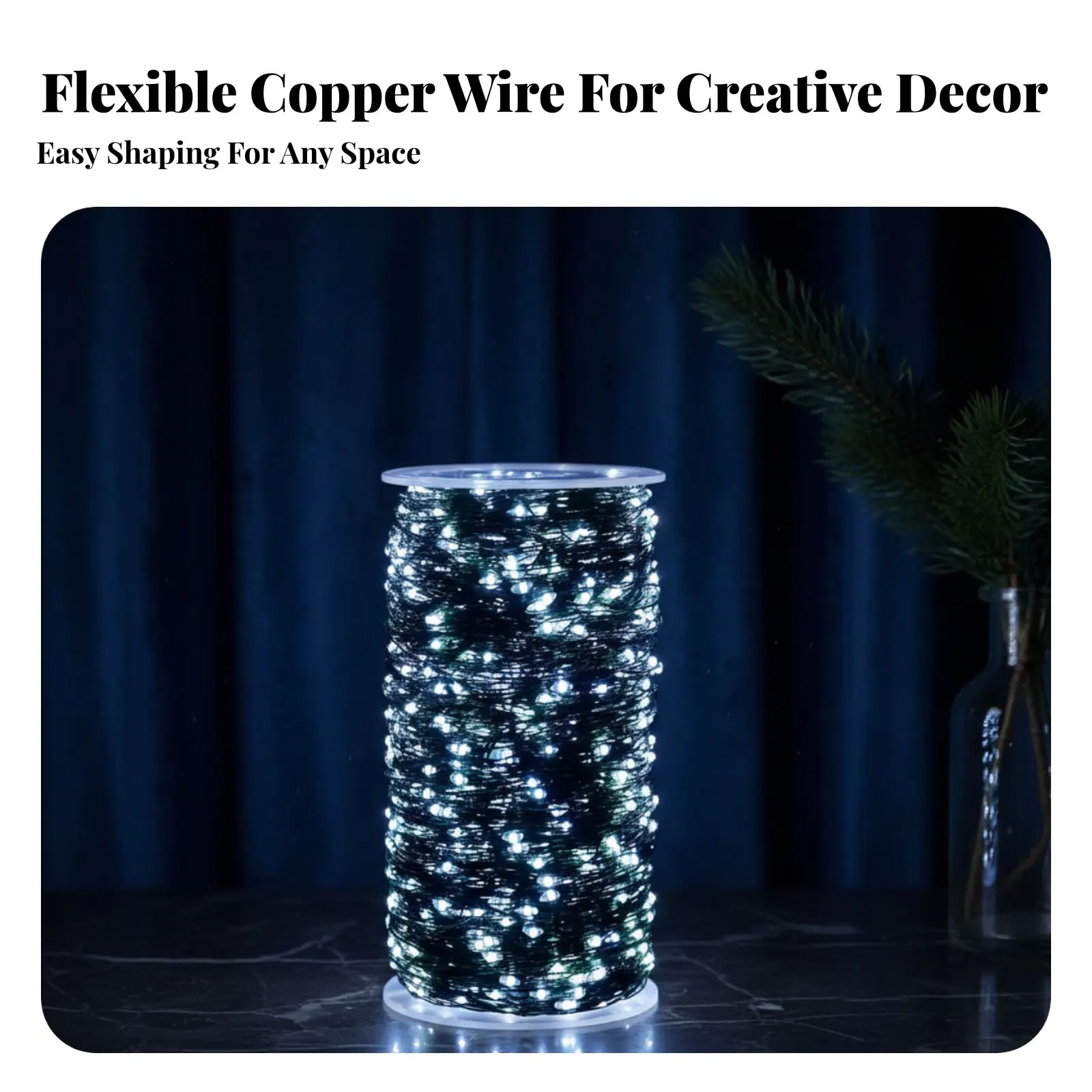 Green Copper Wire Waterproof, Remote Control, Christmas Tree, Wedding, Garden, Fairy Decor view 2