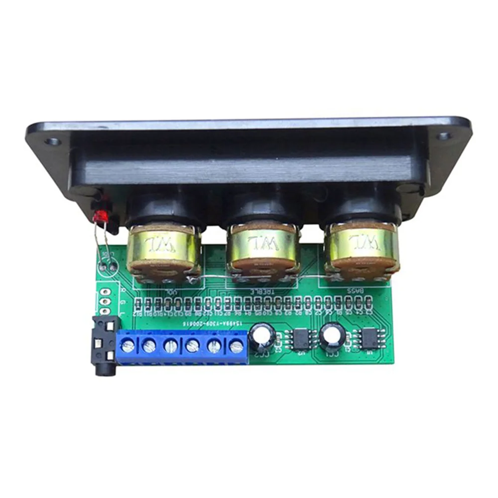 Digital Power Amplifier Board Stereo Amp NS4110B Sound Amplifier 2X20W HIFI Amplificador Treble Bass Tone, with Panel