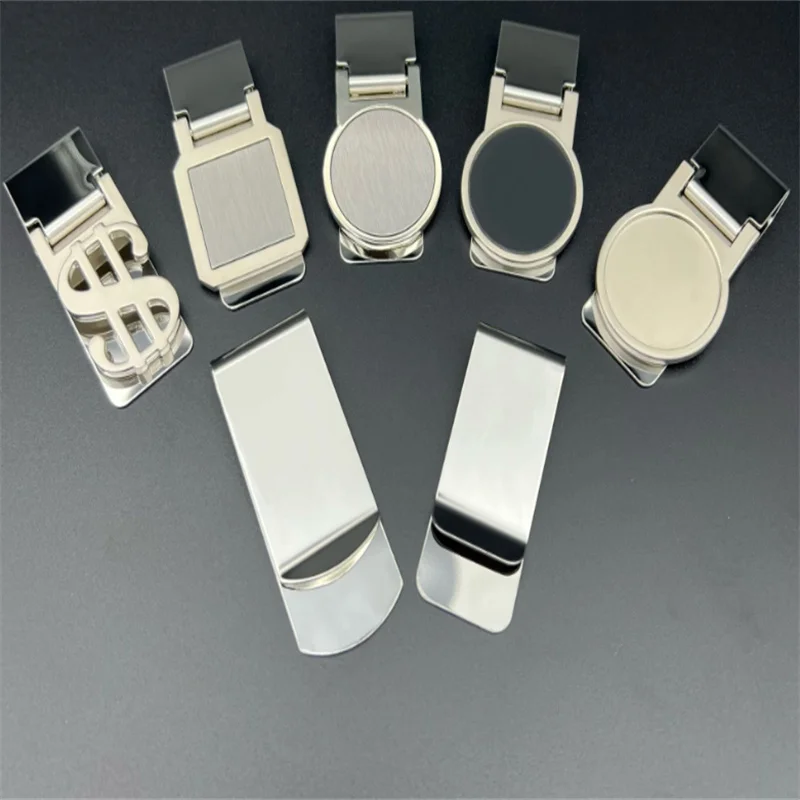 1Pc Stainless Steel Metal Money Clip Creative Banknote Clip Belt Clip Personality Bookmark Clips Wallet Ticket Folder Men Women