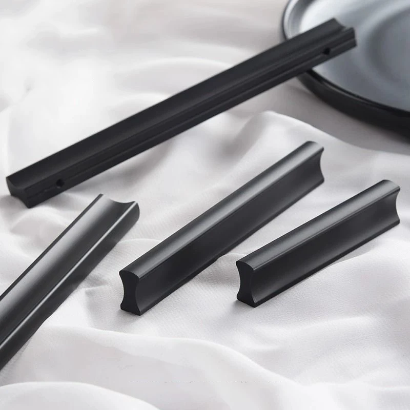 6pcs Drawer Pulls Kitchen Handles Aluminum Alloy Door Knob Cabinet Holder Case Box Puller Cupboard Furniture Handle Hardware