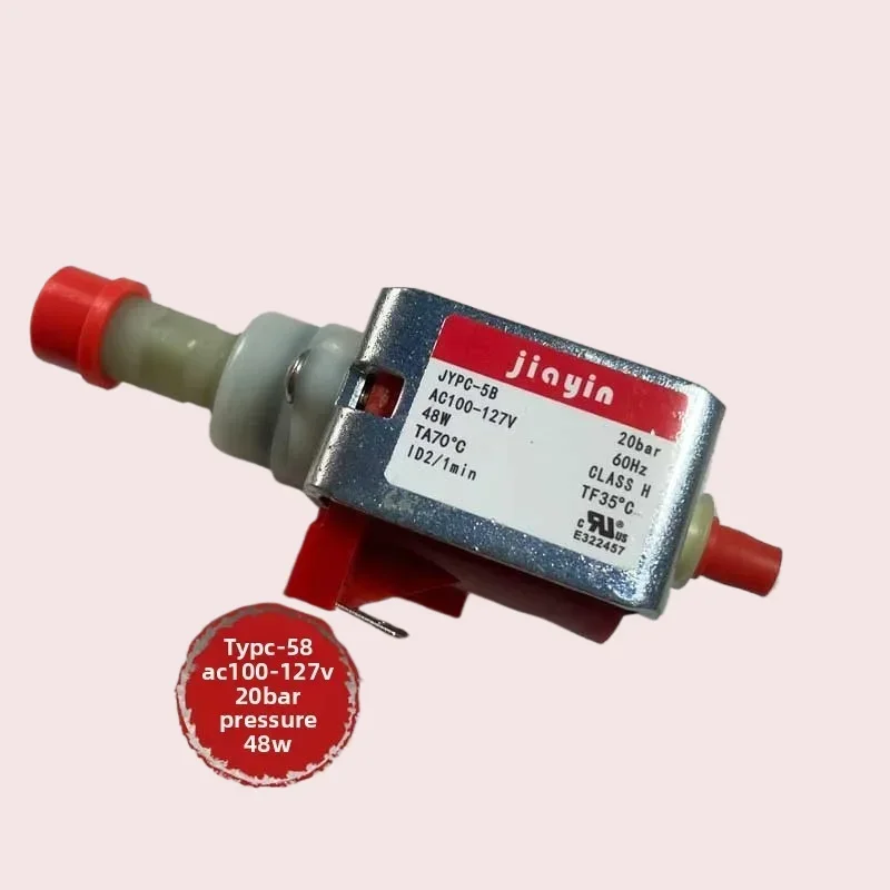 

JYPC-5B AC 100V - 127V20bar 48W Electromagnetic Water Pump High Pressure Coffee Machine Cleaner Hot Iron Self-priming