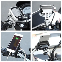 MOTOWOLF Motorcycle Cell Phone Holder Charger Support Telephone Stand for Honda SUZUKI YAMAHA KAWASAKI BMW KTM DUCATI