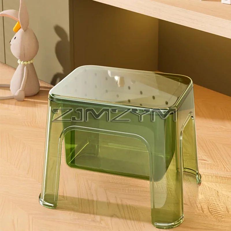 Taburete minimalista transparente para pies, pequeño, relajante, único, para apartamento, bonito, ergonómico, ahorro de espacio, muebles