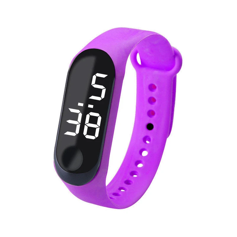 Montre numérique LED pour hommes et femmes, montre-bracelet électronique en silicone pour enfants, mode décontractée, bracelet de sport pour filles et garçons