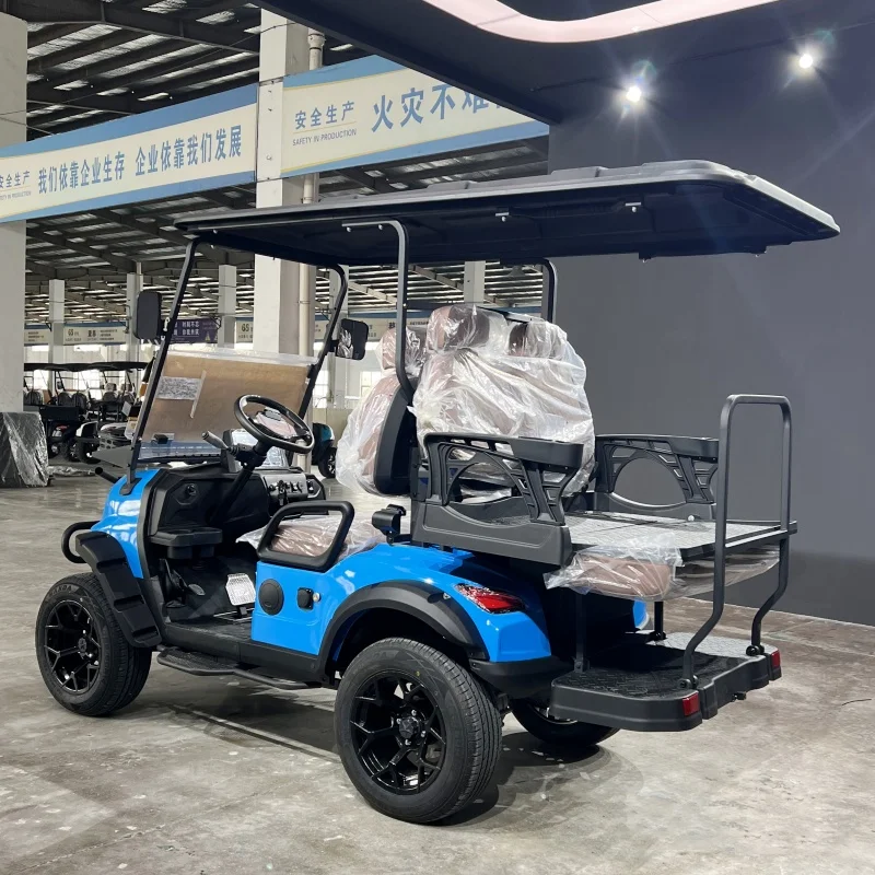 

Hot Selling Tourist Car Solar Panel Electric Golf Cart 4 Wheel Disc Brake Best 4+2 Seaters 48V/60V/72V 5000W Lithium Battery
