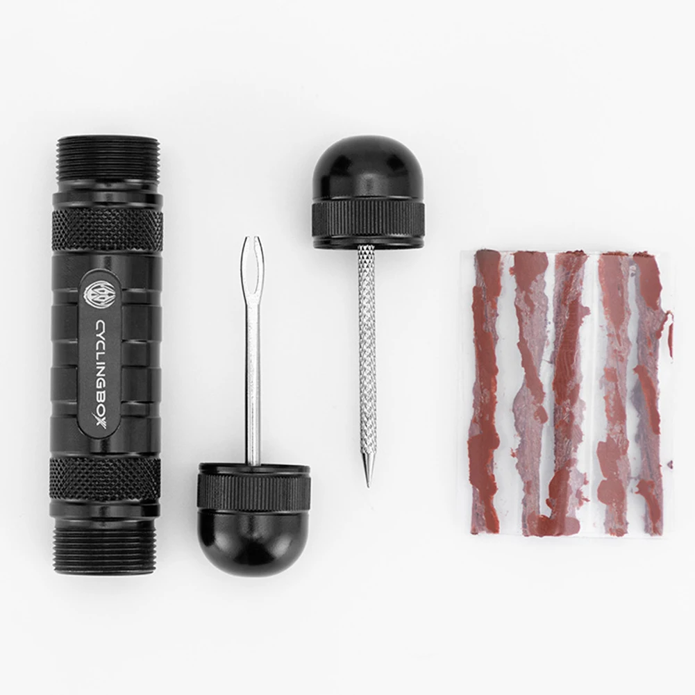 CYCLINGBOX دراجة لايحتاج الإطارات طقم تصليح سبائك الألومنيوم إطارات الدراجة المطاط المشارب أدوات معدات ركوب الدراجات