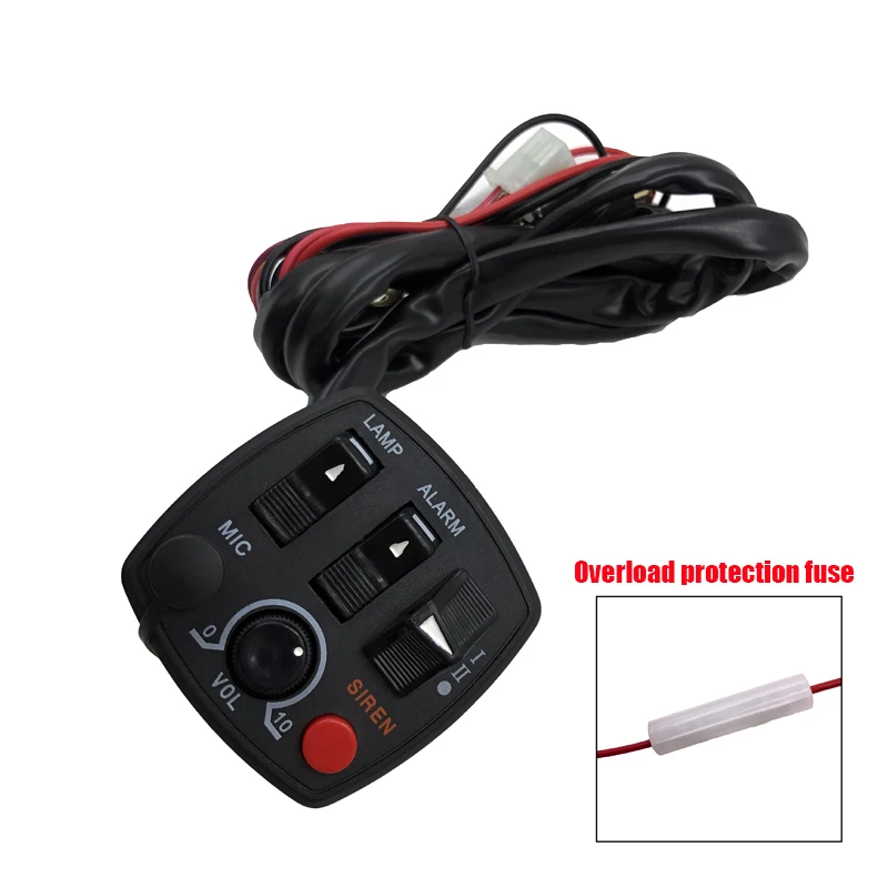 Motorcycle Handlebar Switches For Modify Police Motorcycle Lamp Alarm Warning Microphone Volume Control Button