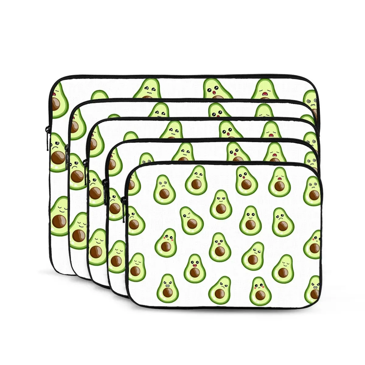 Funny Avocado Emoticons Notebook Laptop Bag Case Pouch 10 12 13 15 17 Inch Notebook Sleeve Cover Bag Tablet Shockproof Case Bag