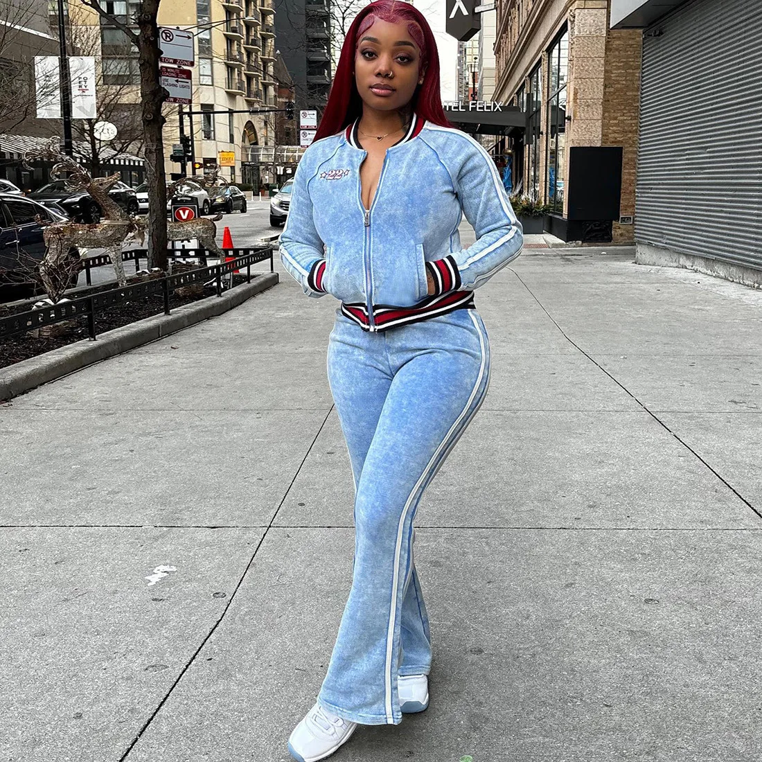 

Women Jackets Coats 2 Piece Pant Set Outfits Y2K Streetwear Women Fashion Designer Tracksuit Elegant Sportwear Two Piece Sets