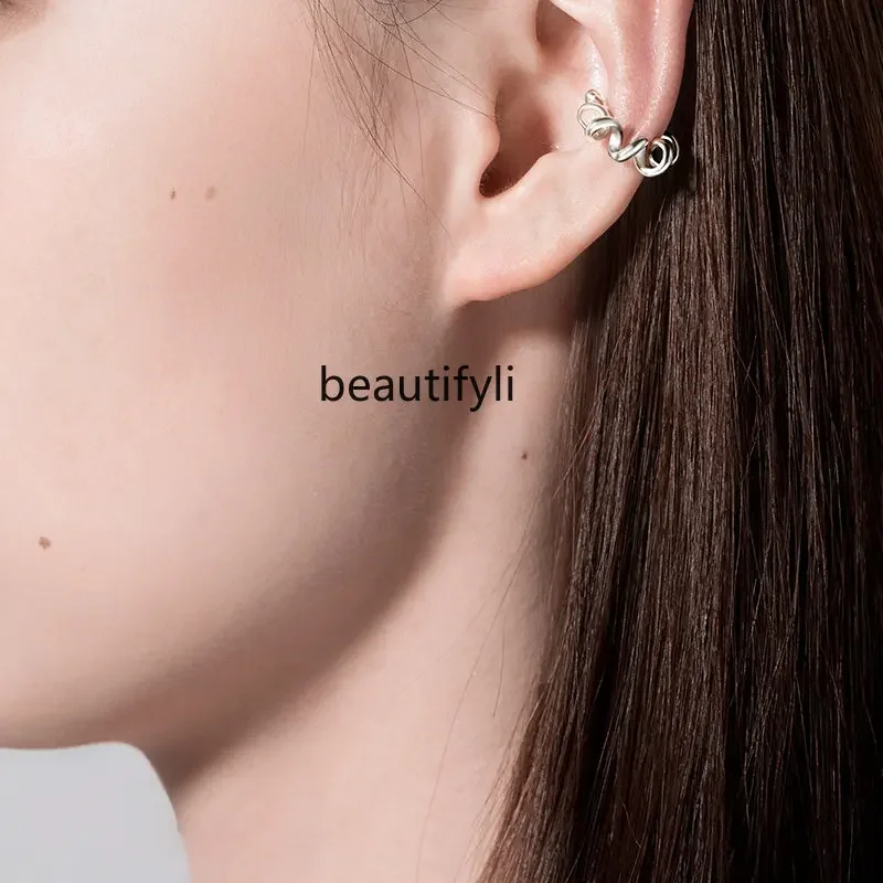 zq Personality Fashion Different Non-Pierced Ear Bone Clip Simple Cold Style Niche Design Earrings Women