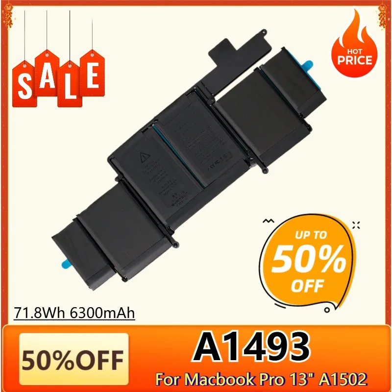 

Высокопроизводительный аккумулятор для ноутбука A1493 для Macbook Pro 13 дюймов Retina A1502 (конец 2013 года, середина 2014 года, начало 2015 г.) Замена A1582