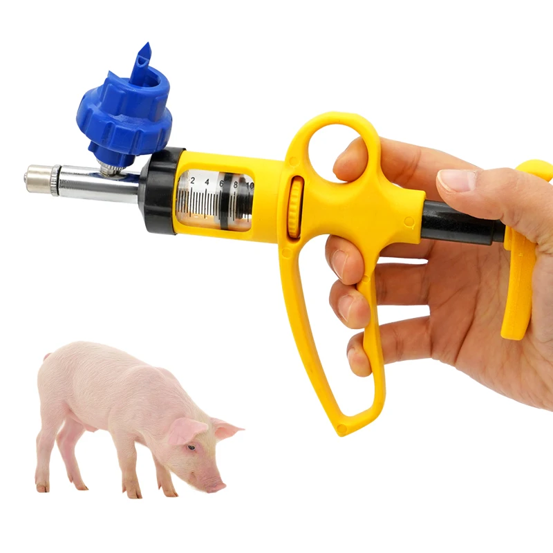 5ml/10ml Veterinary Drench Gun Animal Continuous Syringe Injector Infusion Device Pig Cattle Sheep Chicken Vaccine Injection