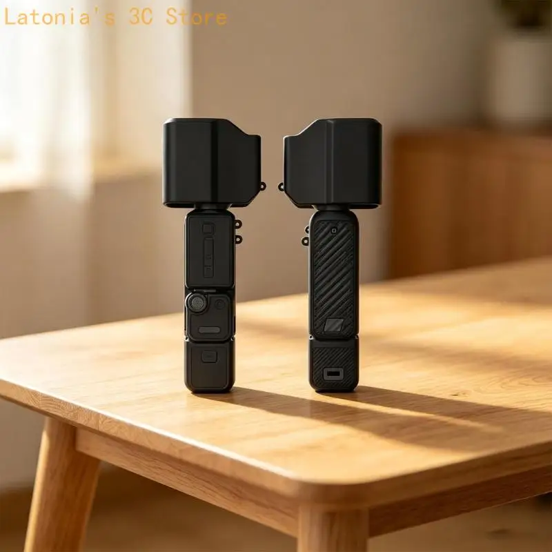 Camera Silicone Cover Set, Full Coverage Grip Case with Screen Lens Handle Covers and Lanyard for Pocket 4Pro Carry X3UB