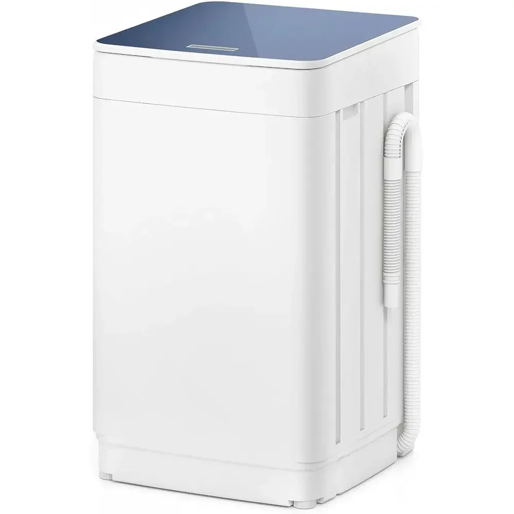Compact 2.0 Cubic Foot Fully Automatic Portable Washer with Drain Pump, 7 Programs, 4 Water Levels, Washer Dryer Combo for RV, D
