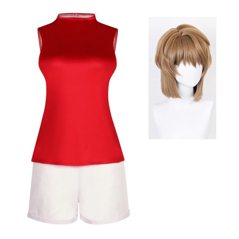 

Аниме Анита Хайли Косплей Костюм Парики Vi Graythorn Майка и брюки Женский размер Хэллоуин Comic-con Sherry Girl's Dress Up