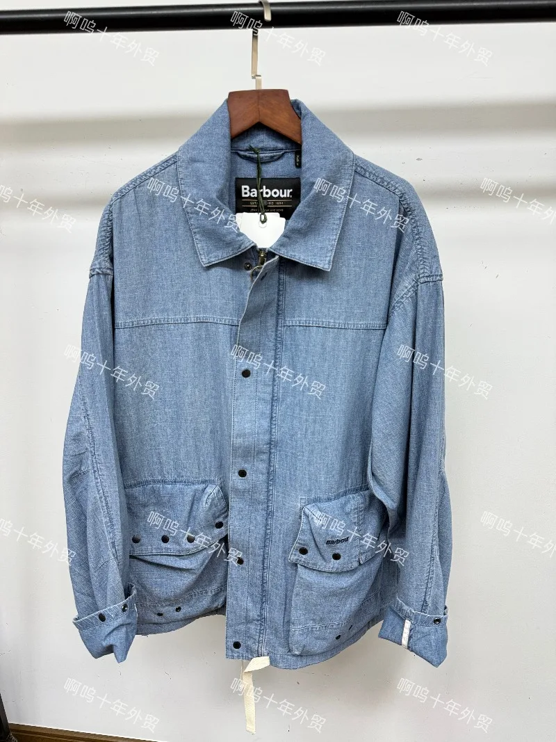 

2025 Autumn Men's And Women's Light Washed Denim Jacket, Couple's Loose Jacket Tooling Top