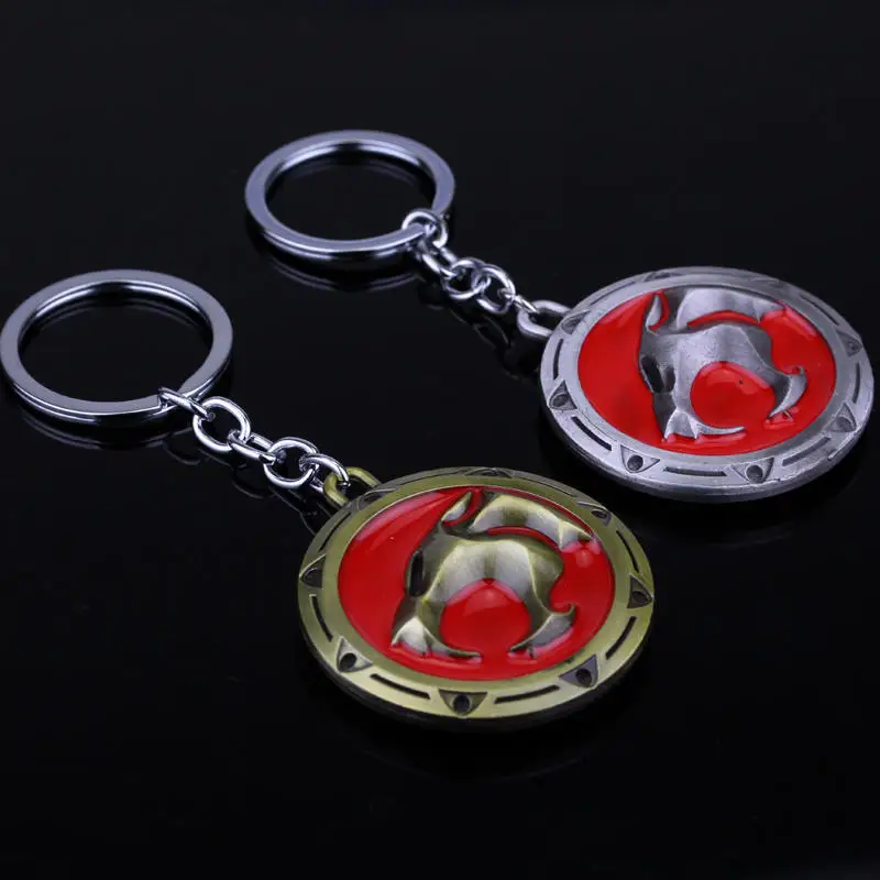 Thundercats-Llavero 3D de leopardo, Pantera, Escudo de cabeza, espada, llaveros de Metal, llavero de coche, joyería de moda, regalos de recuerdo