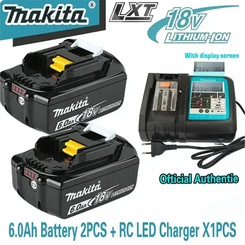 

100% Makita Original 18V 6000mAh Lithium ion Rechargeable Battery 18v drill Replacement Batteries BL1860 BL1830 BL1850 BL1860B