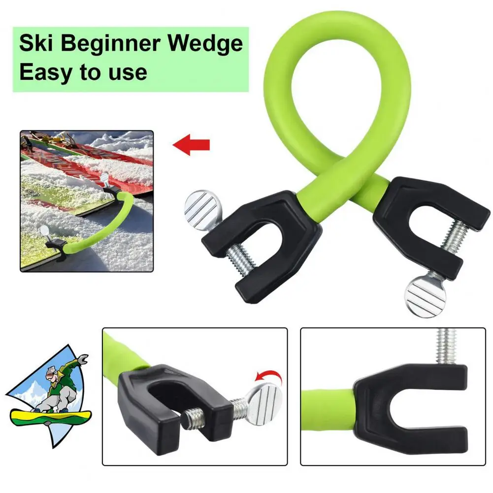 Ski Wedge Aid Connector for Lovers, Ski Tip Connector, Snowboard Connector, Training Aid para iniciantes, Trainer