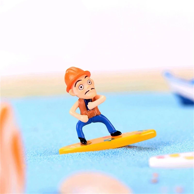 6PCS Mini Surfboard Scale Model Ornaments Dollhouse Miniature Beach Surfboard Simulation Models DIY Resin Crafts