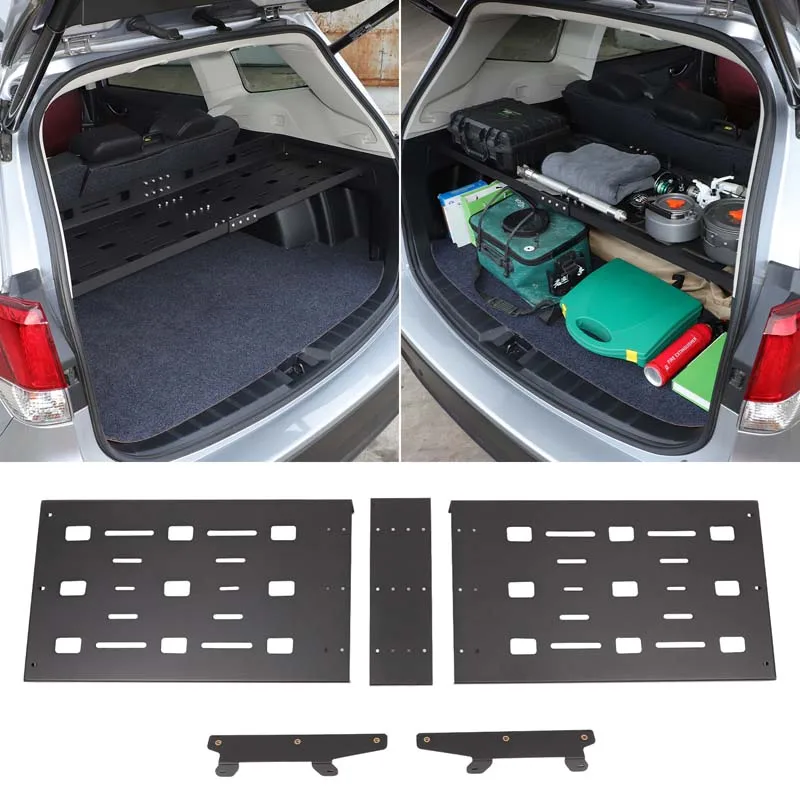 

Для Subaru Forester 2019-2024: Черный многоуровневый багажник-органайзер из алюминиевого сплава для хранения, аксессуары для модификации интерьера автомобиля